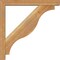 Ekena Millwork Funston Block Rough Sawn Bracket w/ Offset Brace, Western Red Cedar, 4"W x 24"D x 24"H BKT0402X24X24FST05RWR - alternate 4